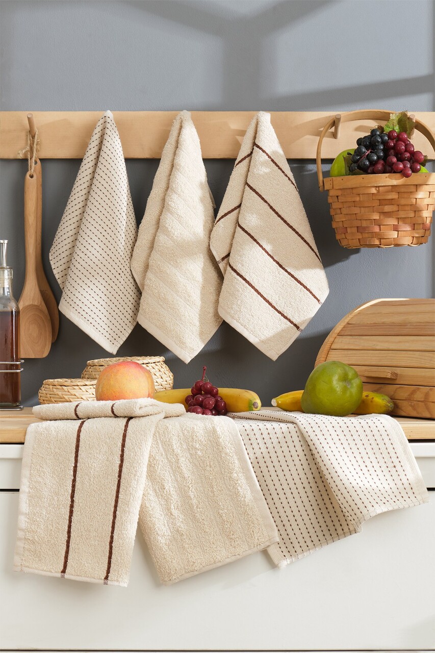 Set prosoape, L'essentiel Maison, Sofya, Bej - imagine 4